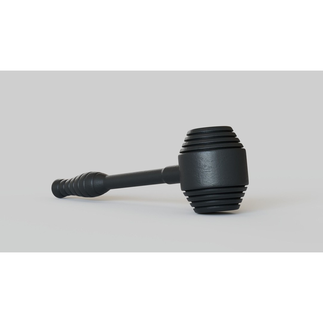 Rubber Coated Hammer 3D Model – High Poly PBR Game Asset, FBX, OBJ - View 4