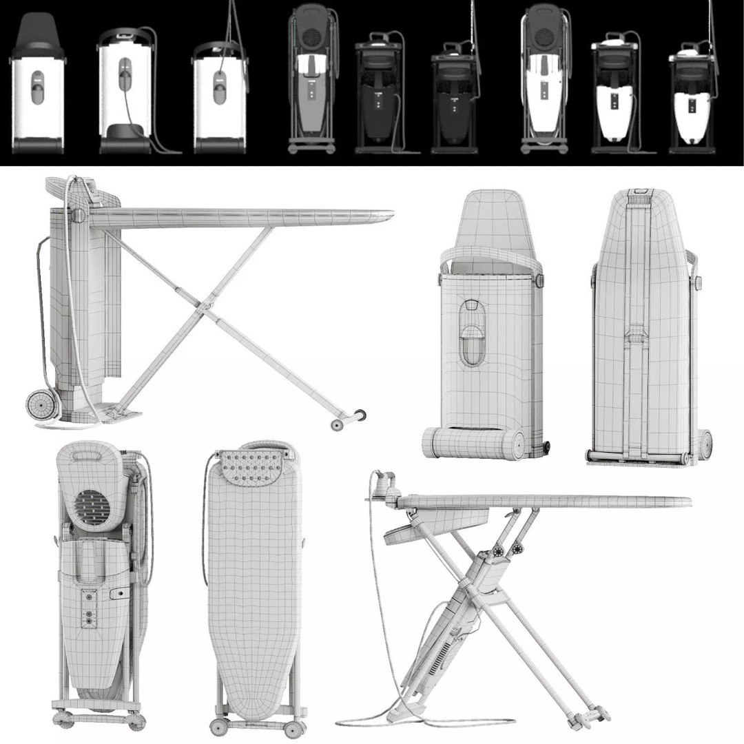 LauraStar Smart and MIELE Ironing Systems 3D Model – PBR Textured, FBX