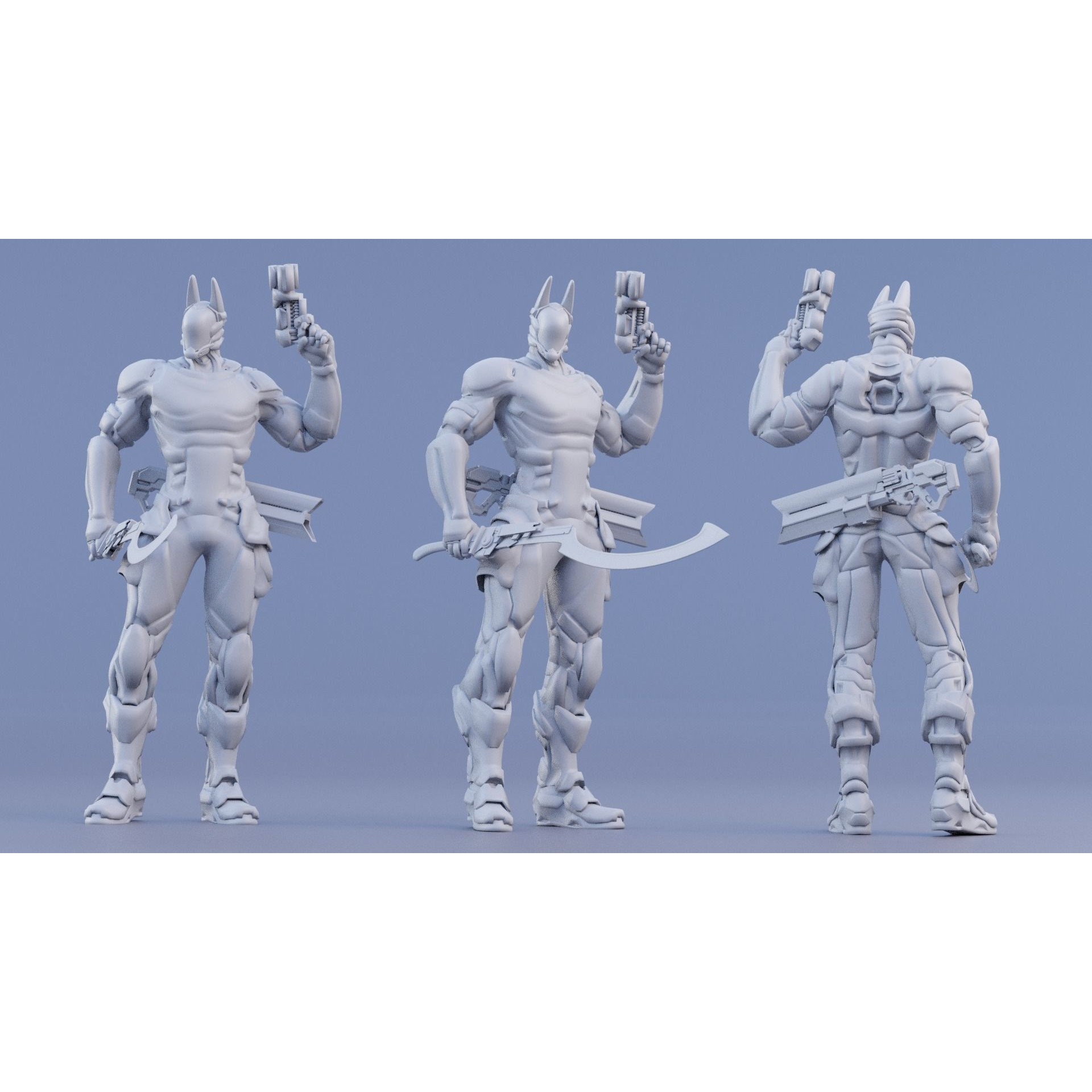 Anubis - Low-Poly Game-Ready 3D Model - View 25