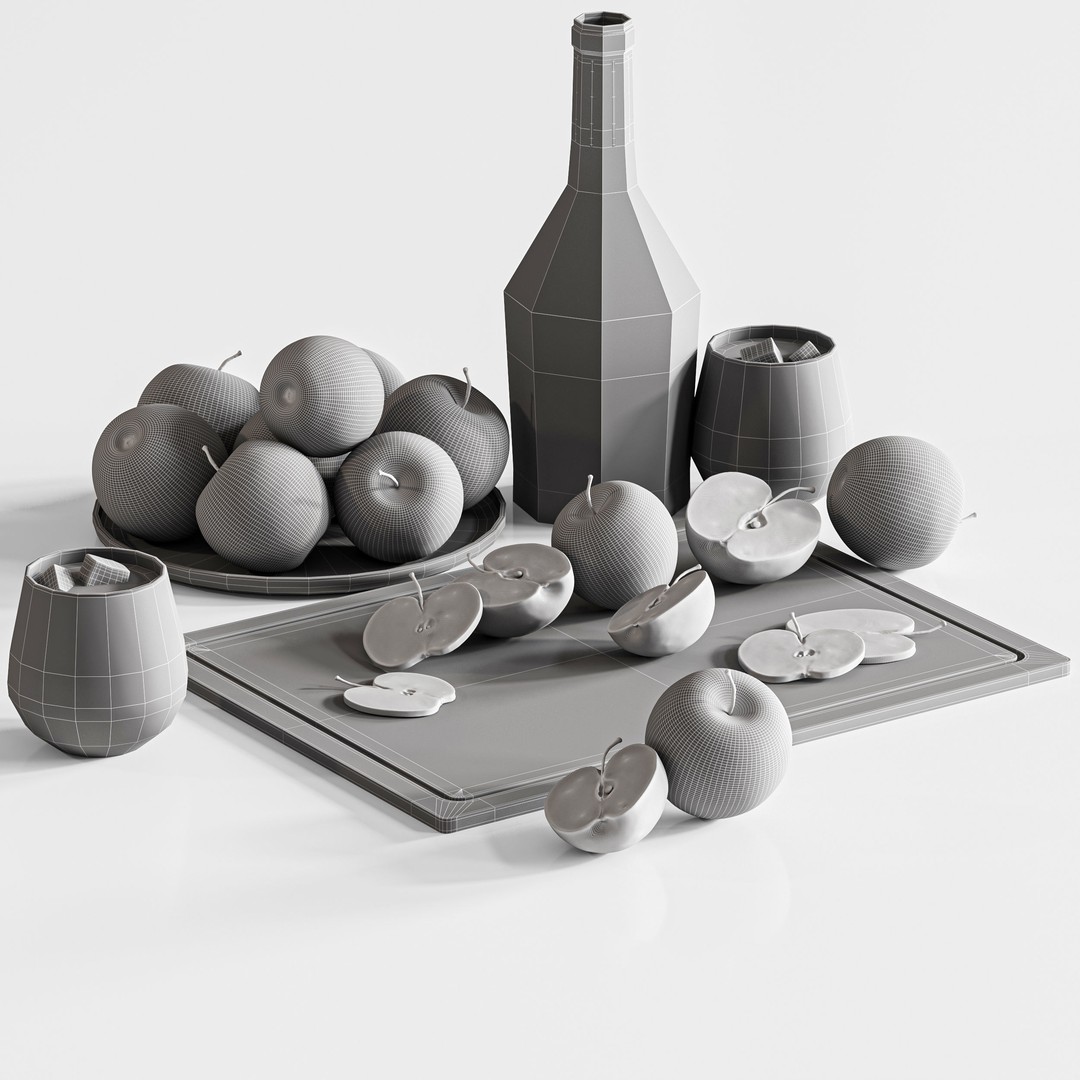 Kitchenware 3D Model – Detailed Kitchen Set with Textures, FBX, OBJ - View 5