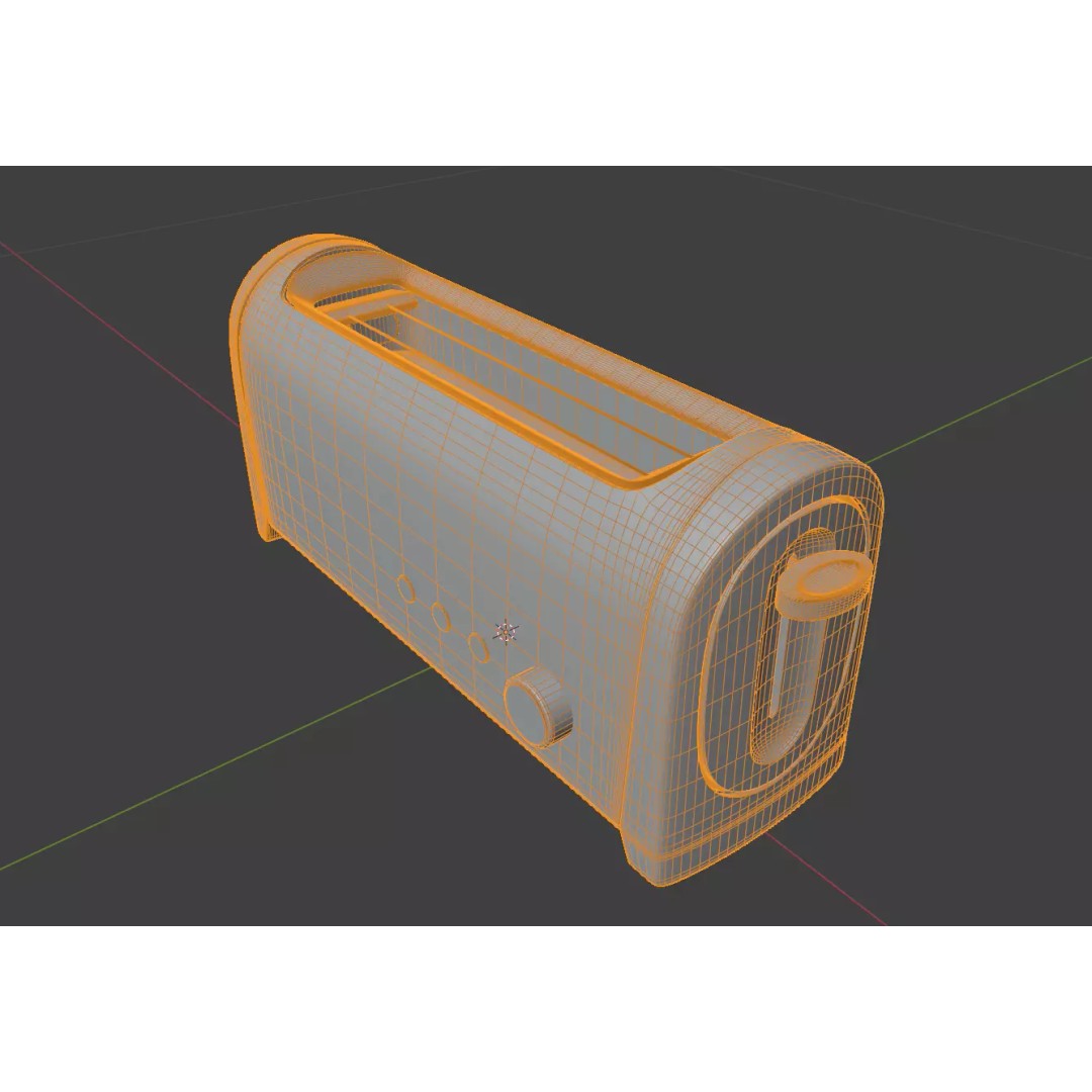 Toaster 3D Model – Realistic Low-Poly Kitchen Appliance, FBX, PBR