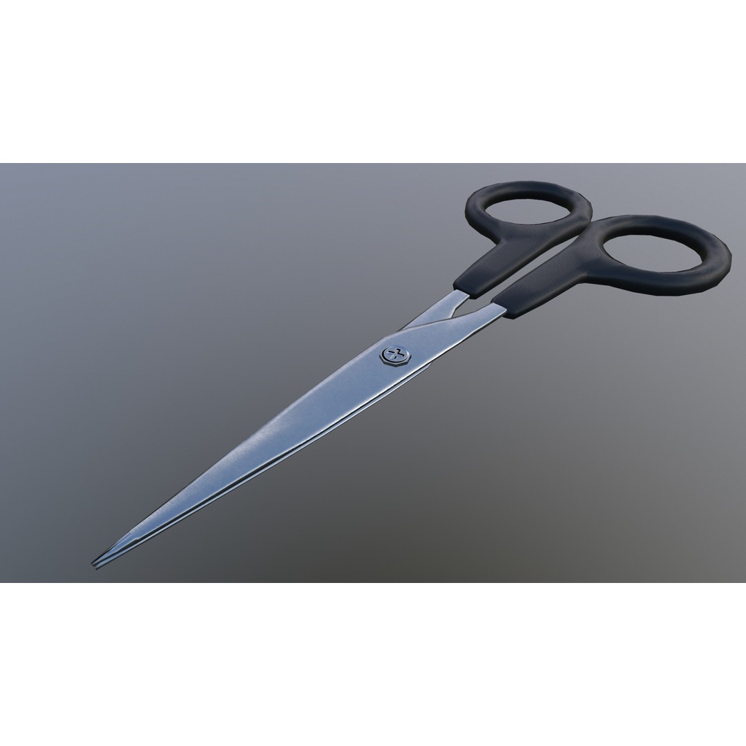 Scissor 3D Model – Low Poly Game-Ready Asset, FBX, Blender - View 11