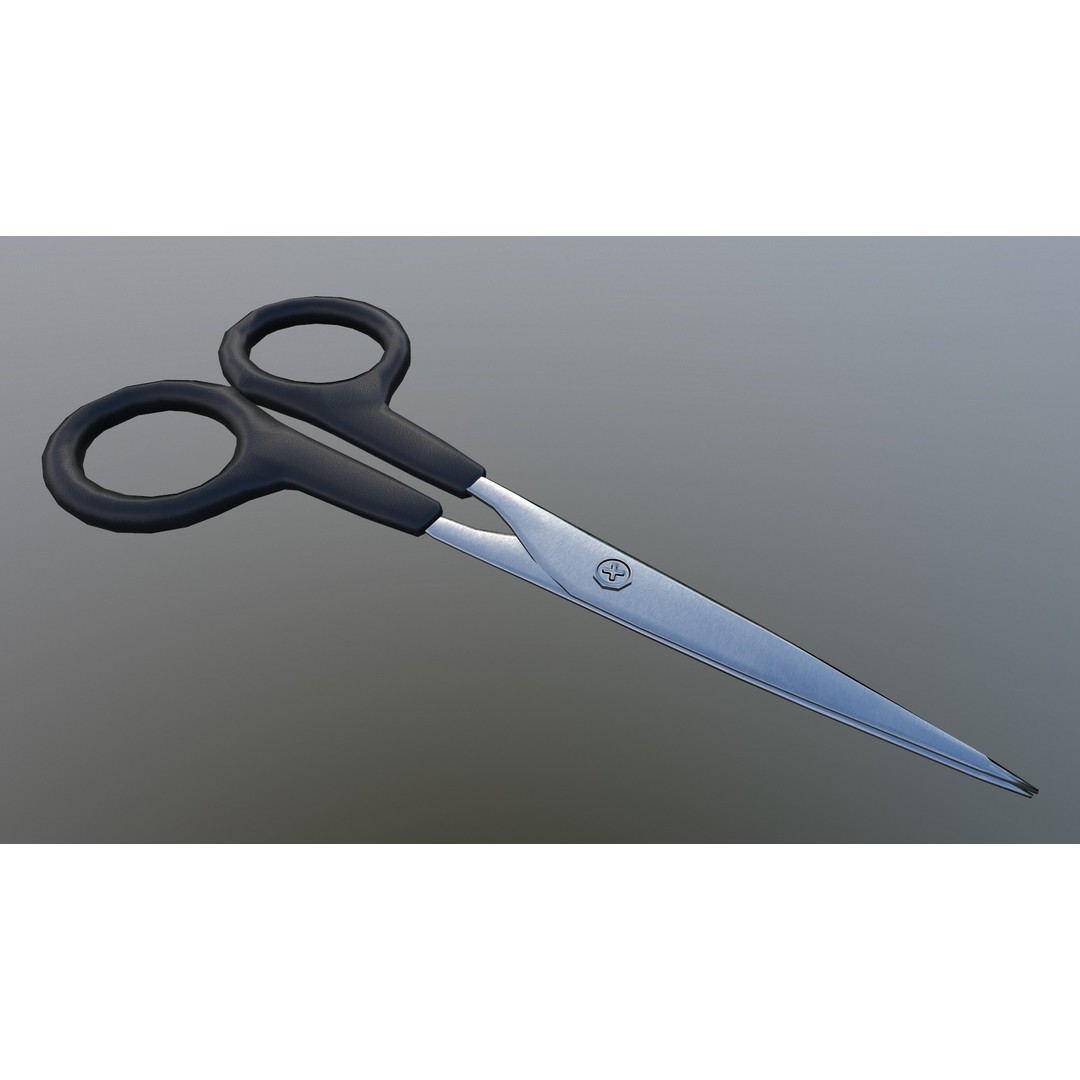 Scissor 3D Model – Low Poly Game-Ready Asset, FBX, Blender - View 12