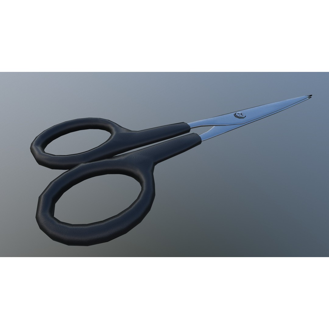 Scissor 3D Model – Low Poly Game-Ready Asset, FBX, Blender - View 13