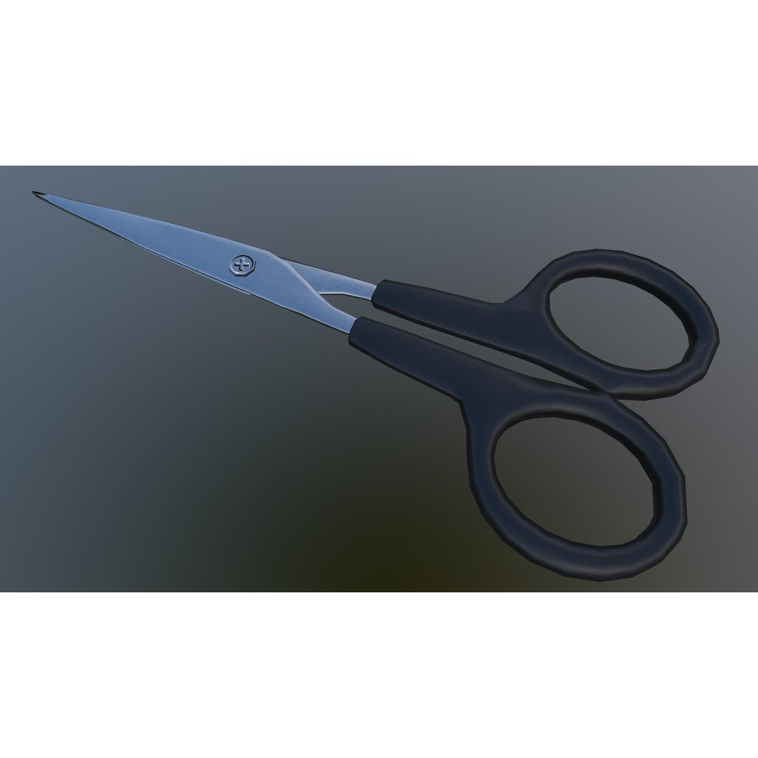 Scissor 3D Model – Low Poly Game-Ready Asset, FBX, Blender - View 14