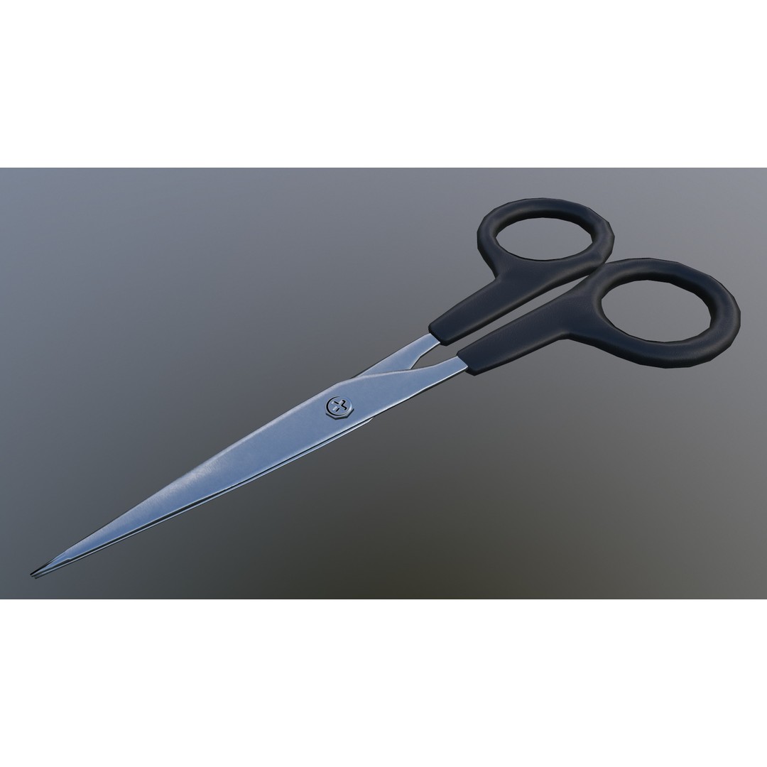 Scissor 3D Model – Low Poly Game-Ready Asset, FBX, Blender - View 15