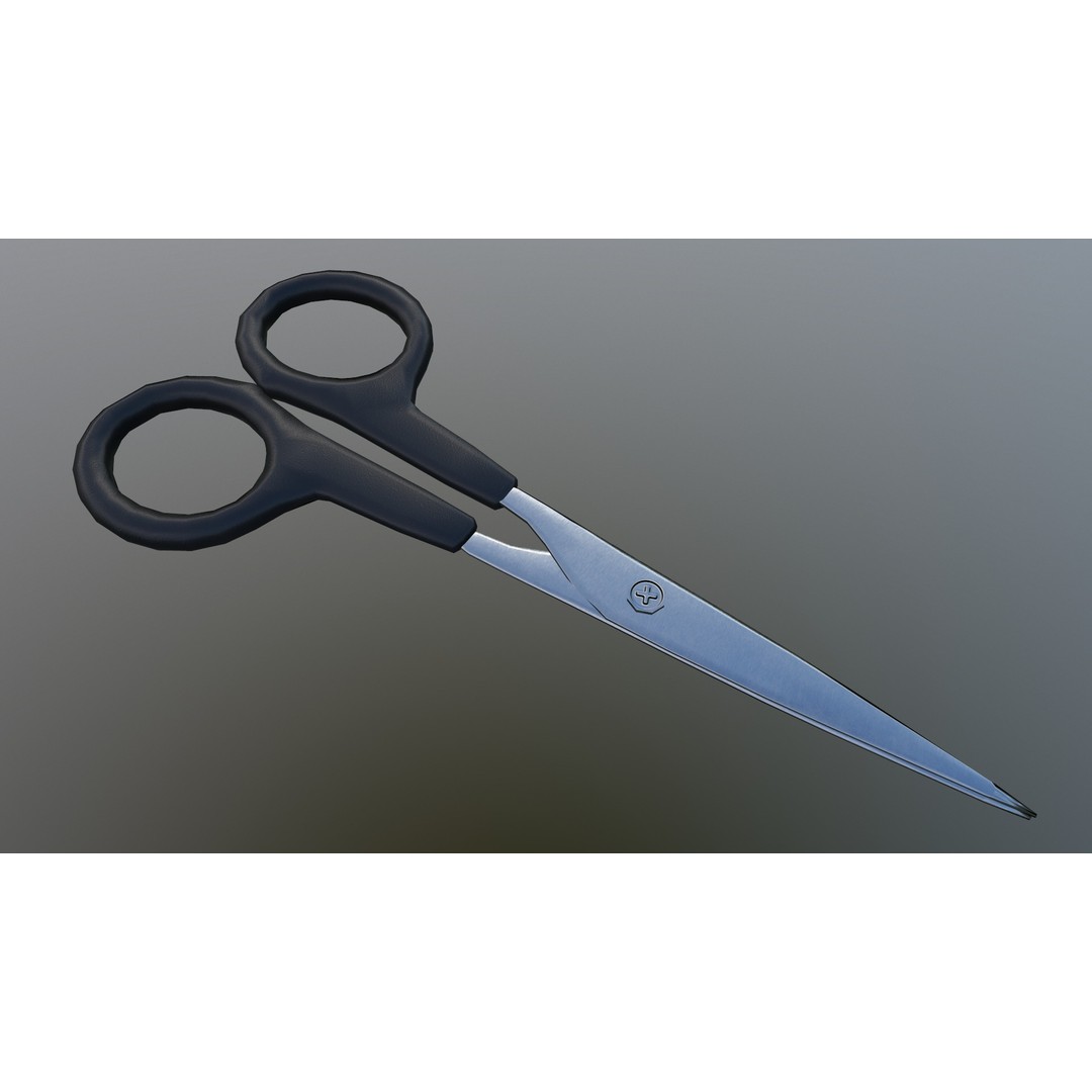 Scissor 3D Model – Low Poly Game-Ready Asset, FBX, Blender - View 16