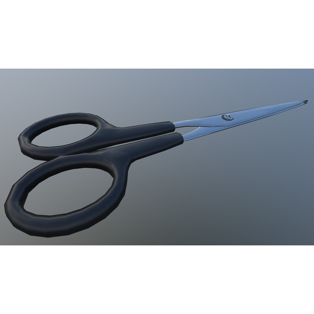 Scissor 3D Model – Low Poly Game-Ready Asset, FBX, Blender - View 18