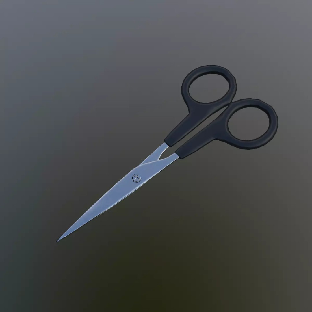 Scissor 3D Model – Low Poly Game-Ready Asset, FBX, Blender - View 2