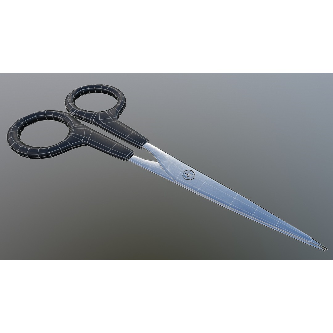 Scissor 3D Model – Low Poly Game-Ready Asset, FBX, Blender - View 20