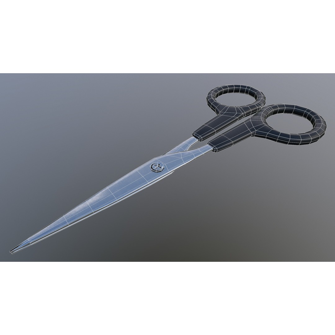 Scissor 3D Model – Low Poly Game-Ready Asset, FBX, Blender - View 21