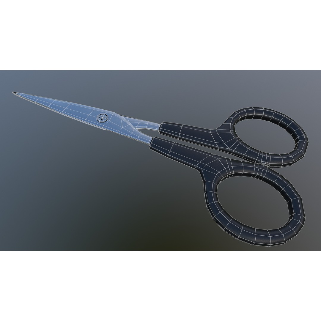 Scissor 3D Model – Low Poly Game-Ready Asset, FBX, Blender - View 22