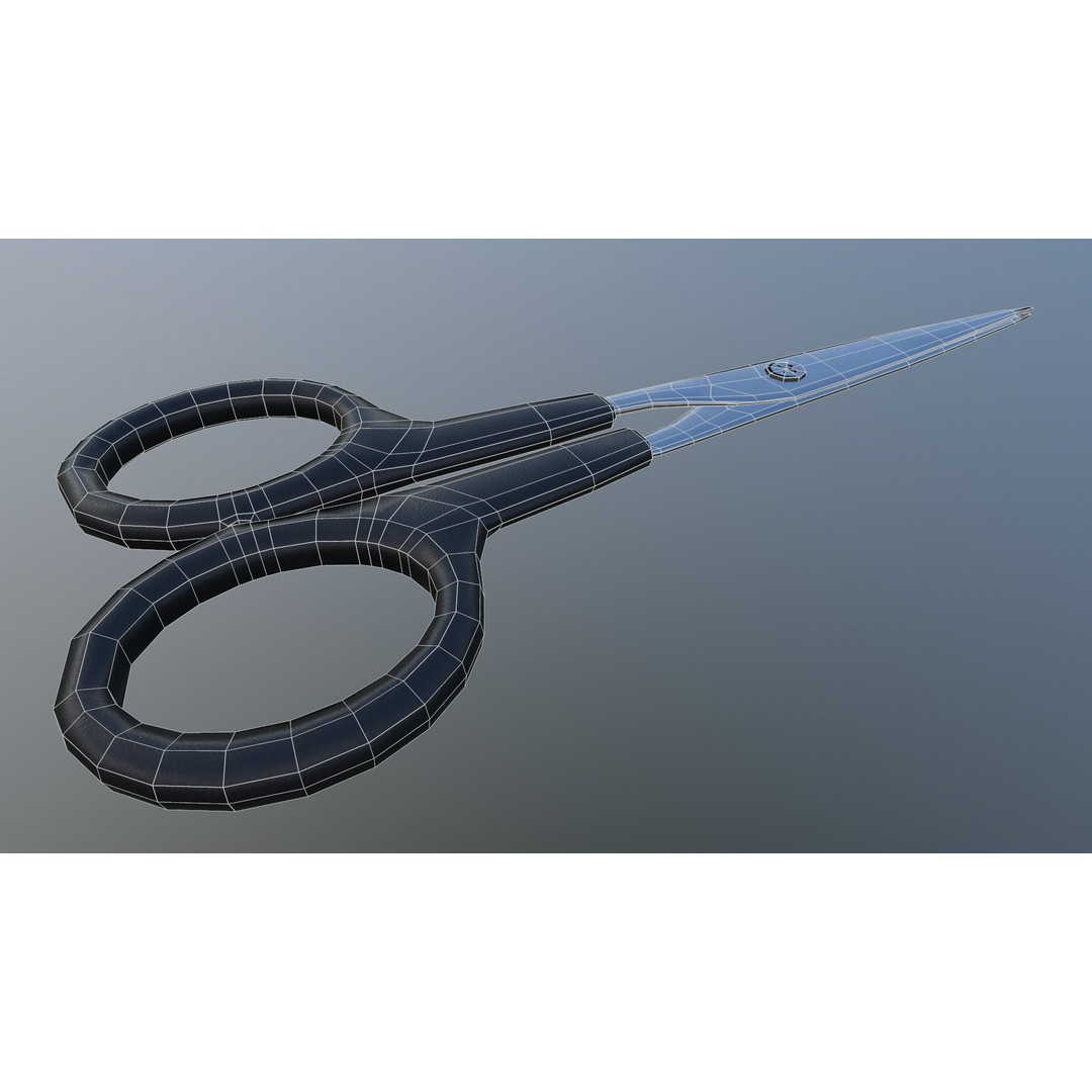 Scissor 3D Model – Low Poly Game-Ready Asset, FBX, Blender - View 23