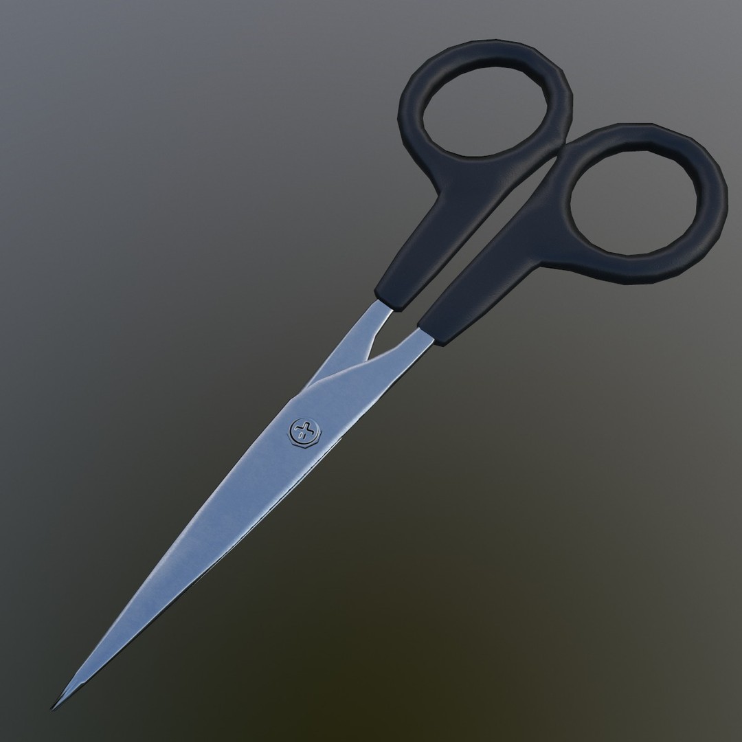 Scissor 3D Model – Low Poly Game-Ready Asset, FBX, Blender - View 3