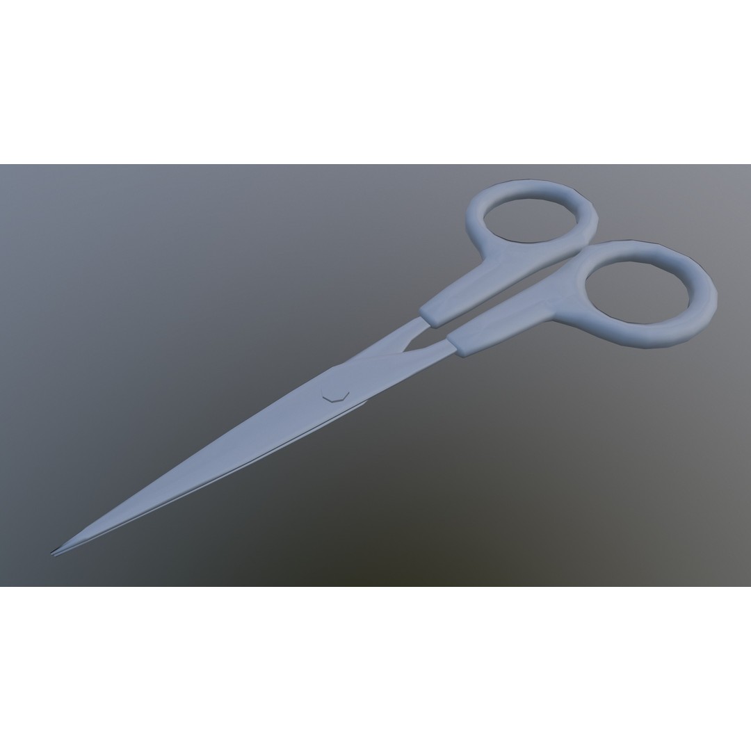Scissor 3D Model – Low Poly Game-Ready Asset, FBX, Blender - View 30