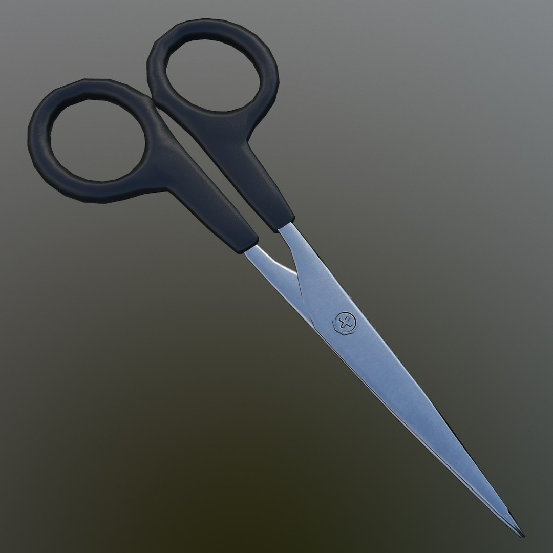Scissor 3D Model – Low Poly Game-Ready Asset, FBX, Blender - View 4