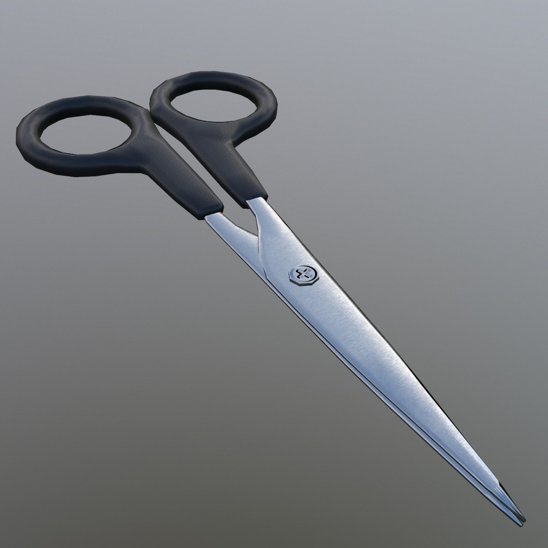 Scissor 3D Model – Low Poly Game-Ready Asset, FBX, Blender - View 7