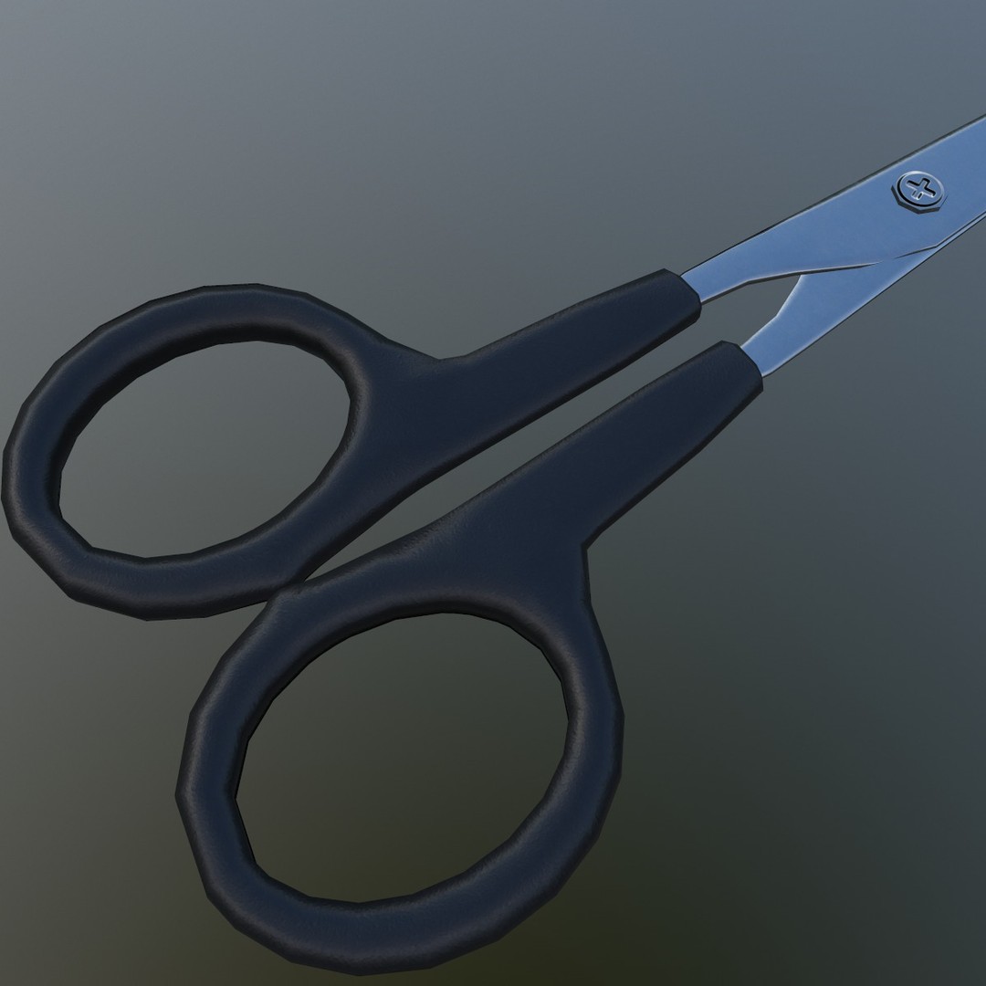 Scissor 3D Model – Low Poly Game-Ready Asset, FBX, Blender - View 8