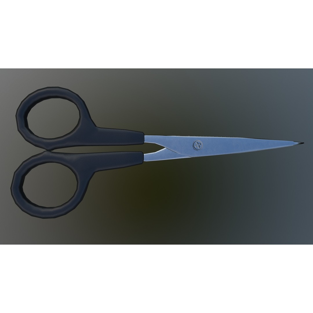 Scissor 3D Model – Low Poly Game-Ready Asset, FBX, Blender - View 9