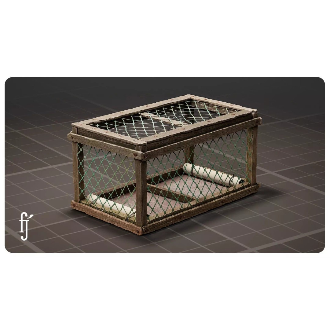 Fishing Crab Trap 3D Model – High Poly Nautical Container, FBX & OBJ - View 2