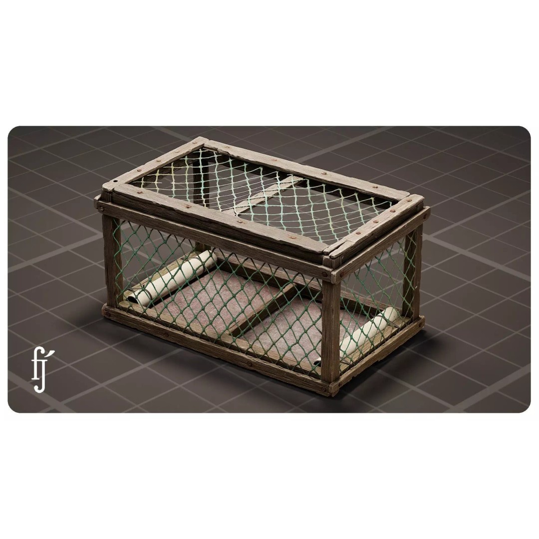 Fishing Crab Trap 3D Model – High Poly Nautical Container, FBX & OBJ - View 3