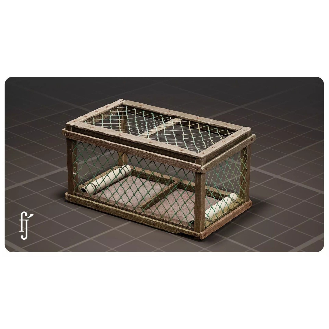 Fishing Crab Trap 3D Model – High Poly Nautical Container, FBX & OBJ - View 5