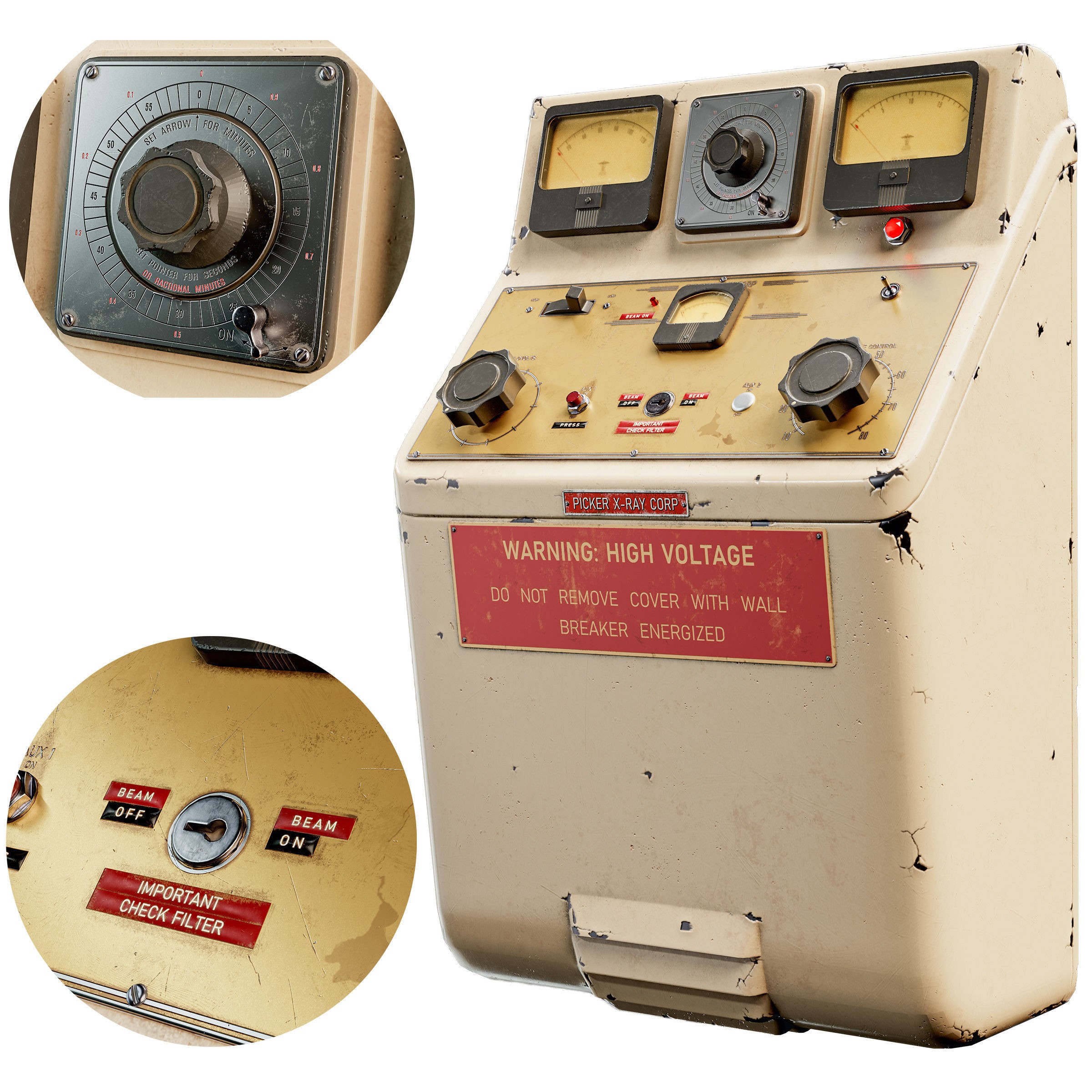 Xray Machine - Low-Poly Game-Ready 3D Model - View 4