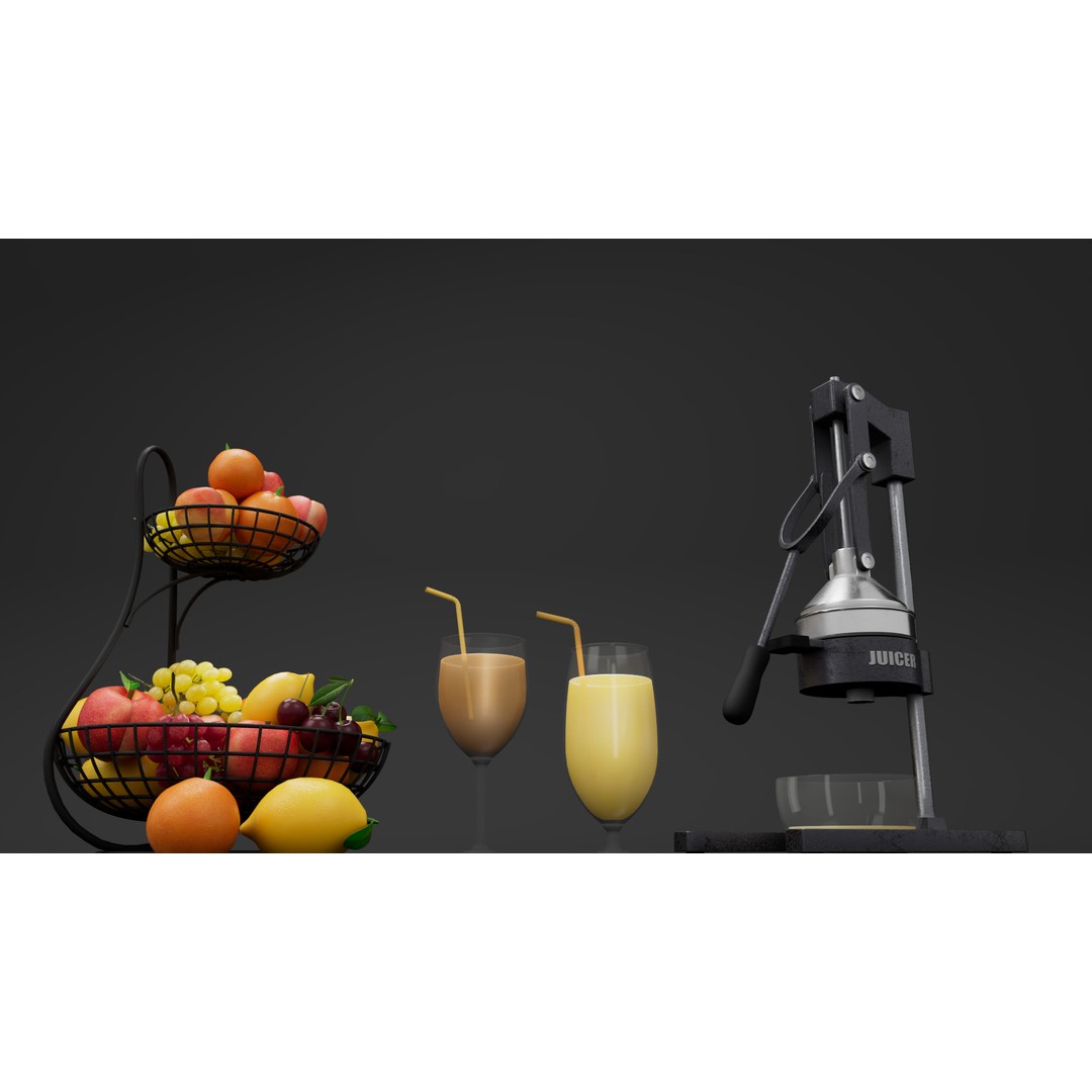 Juicer 3D Model – PBR Textured, FBX Format for Games - View 10