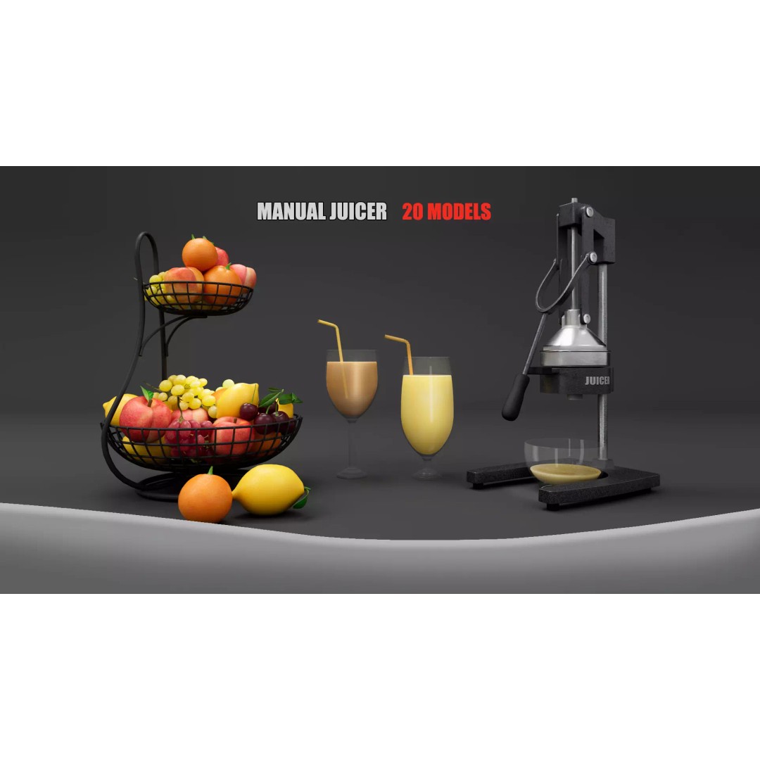 Juicer 3D Model – PBR Textured, FBX Format for Games - View 2