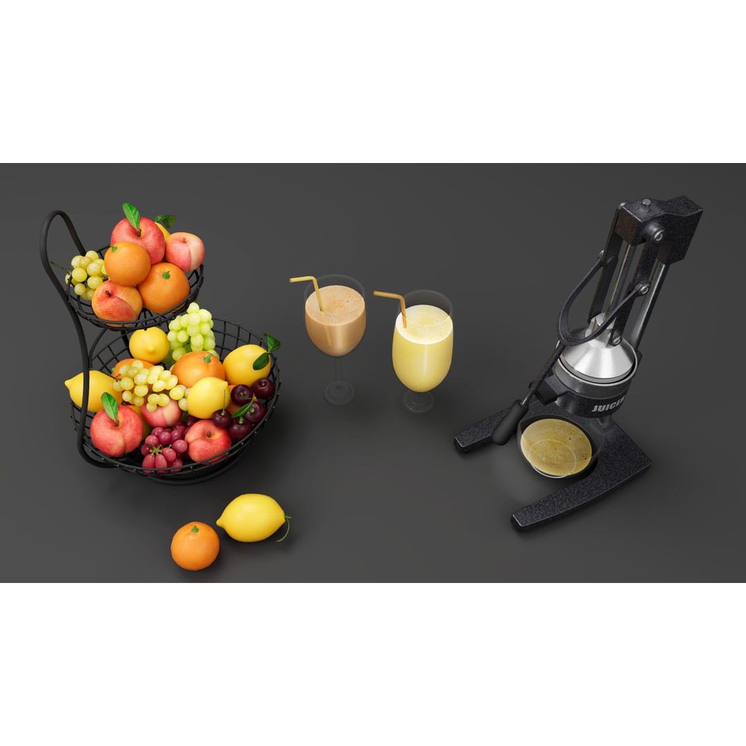 Juicer 3D Model – PBR Textured, FBX Format for Games - View 5
