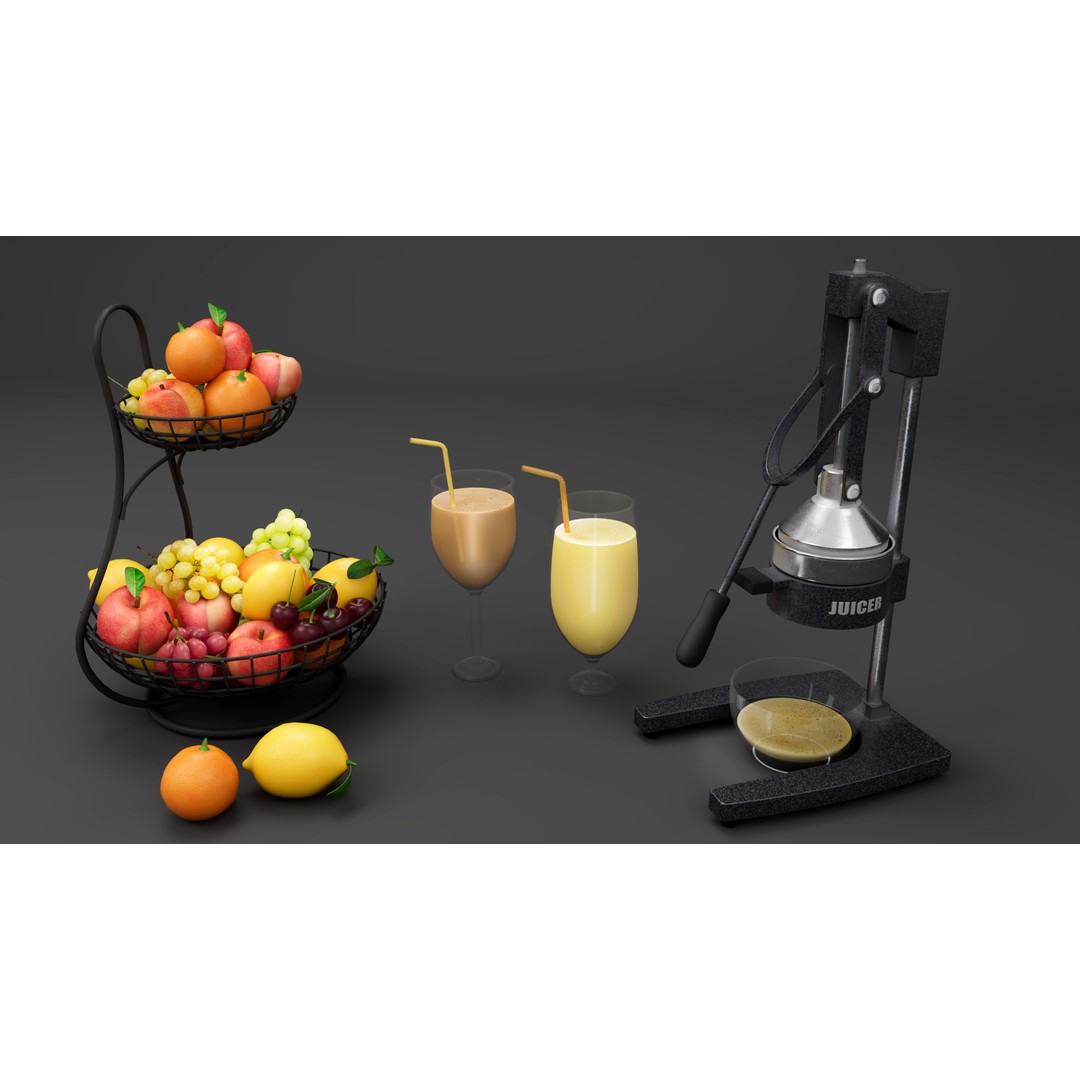 Juicer 3D Model – PBR Textured, FBX Format for Games - View 8