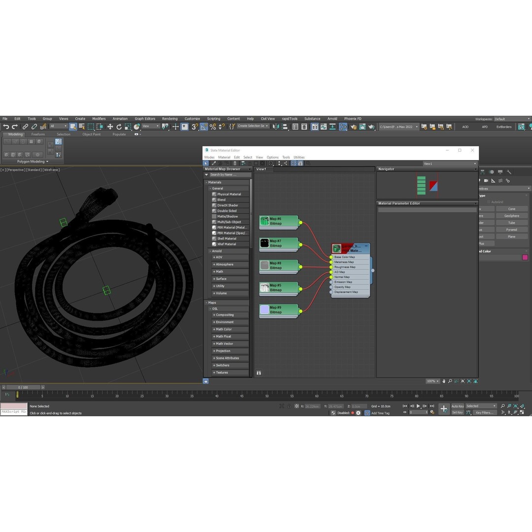 Garden Hose 3D Model – Low Poly PBR Asset, FBX, OBJ, Blender - View 11