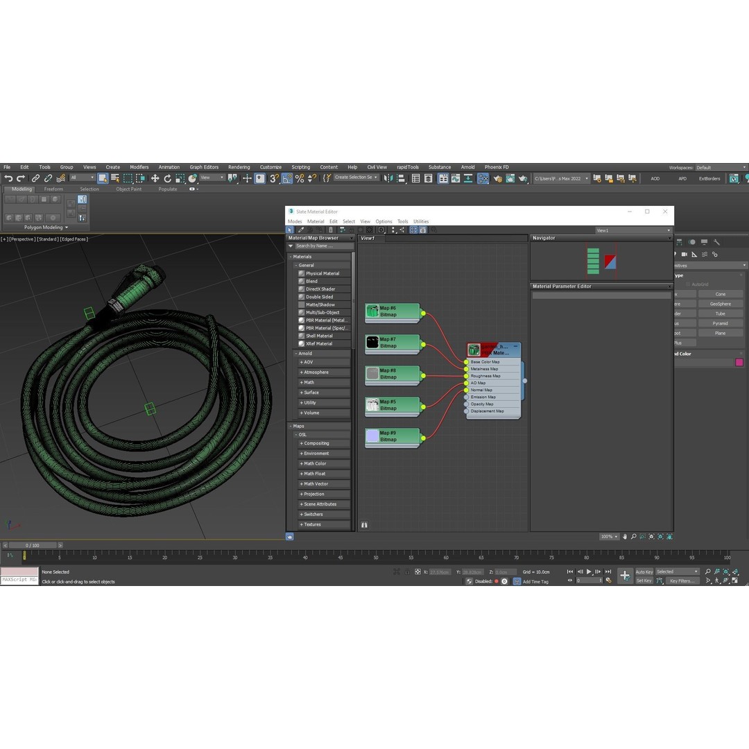 Garden Hose 3D Model – Low Poly PBR Asset, FBX, OBJ, Blender - View 12