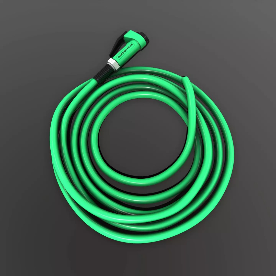 Garden Hose 3D Model – Low Poly PBR Asset, FBX, OBJ, Blender - View 2