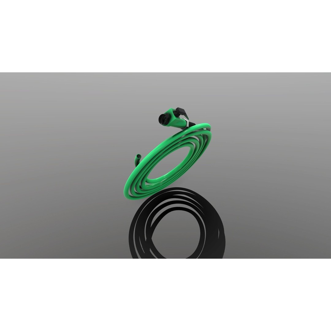 Garden Hose 3D Model – Low Poly PBR Asset, FBX, OBJ, Blender - View 5