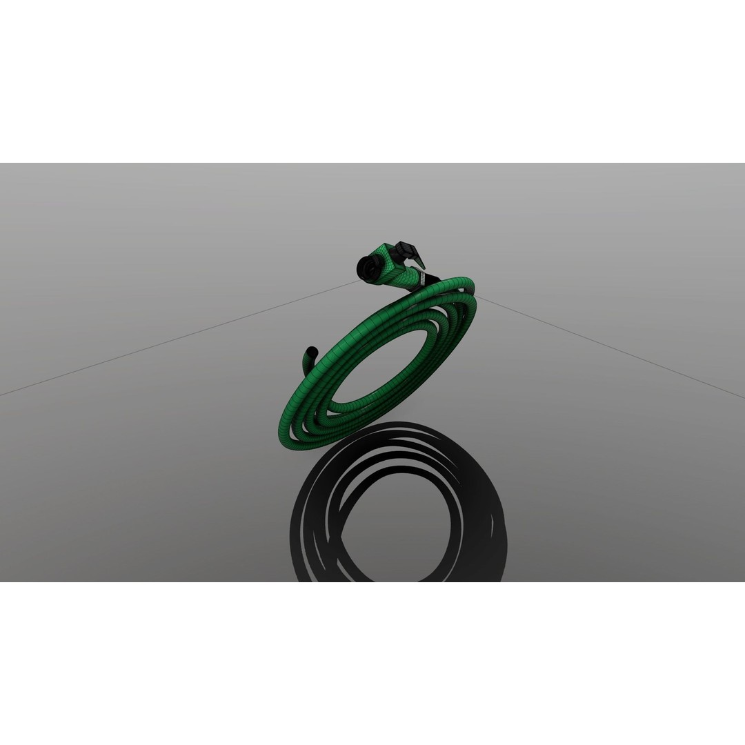 Garden Hose 3D Model – Low Poly PBR Asset, FBX, OBJ, Blender - View 6