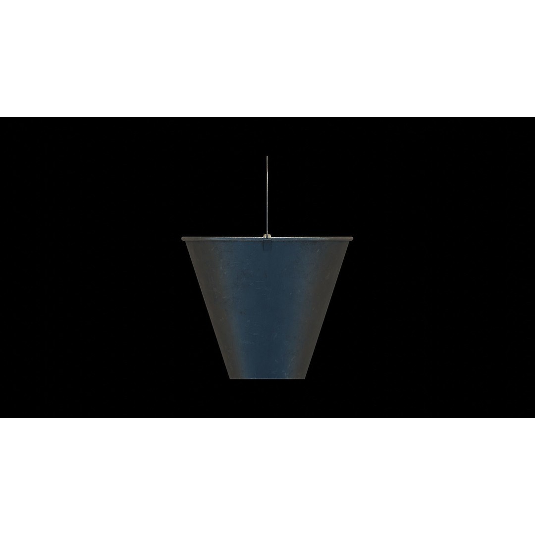 Metallic Cone Bucket 3D Model – Low Poly Game Asset, FBX, OBJ - View 5