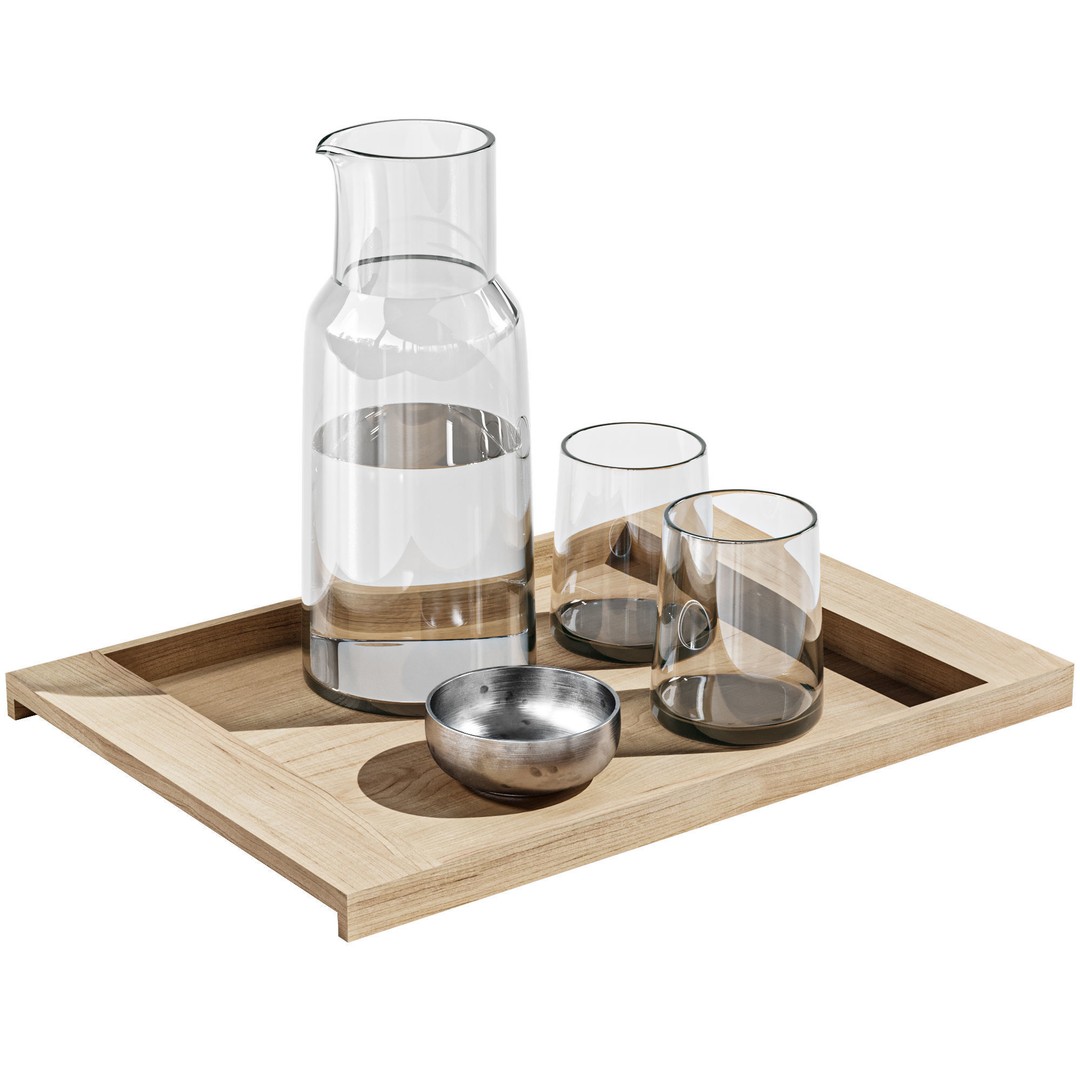 Dishes Tableware Set 3D Model – High Poly Kitchenware, FBX, OBJ - View 5