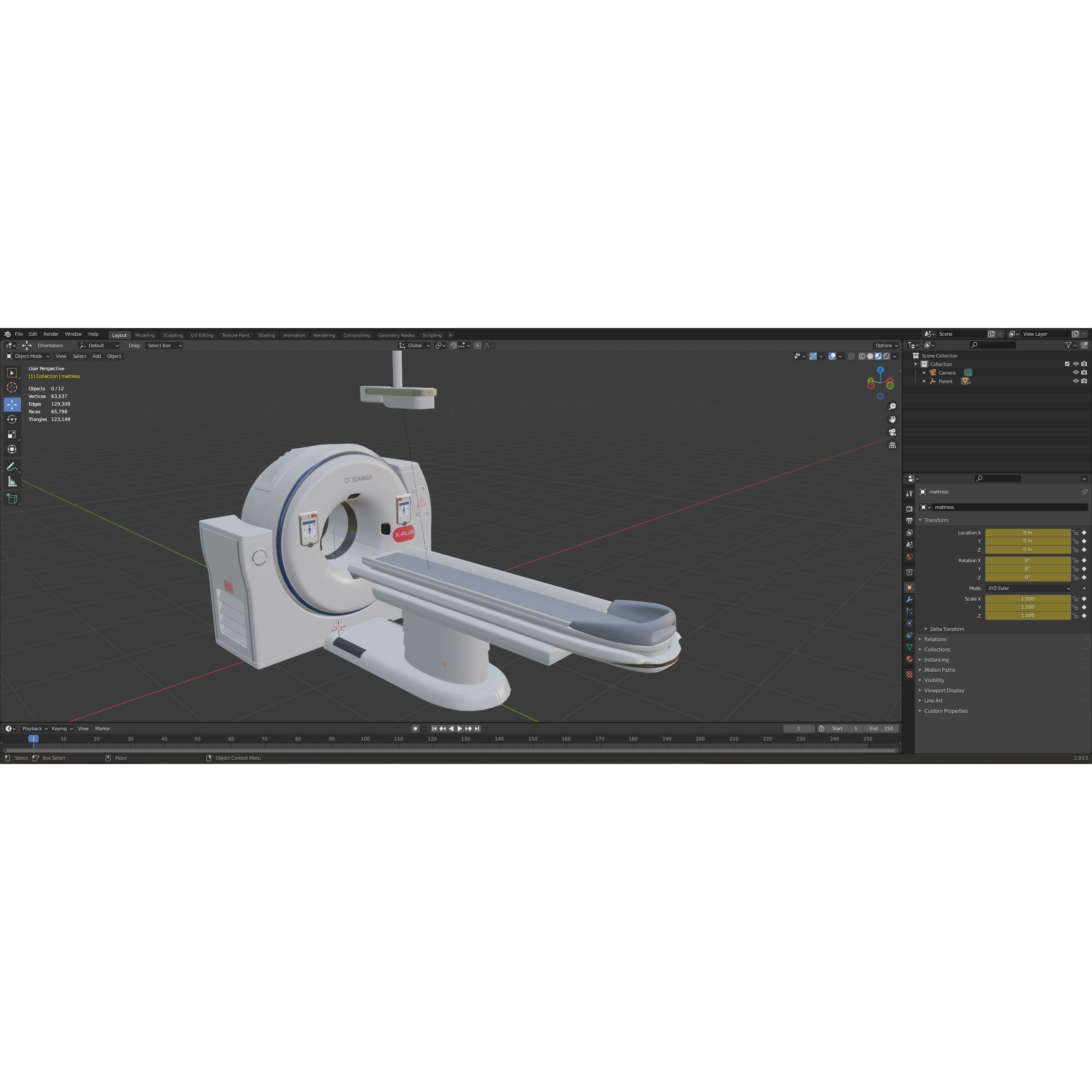 CT Scanner - High-Quality Subdivision Ready 3D Model - View 21