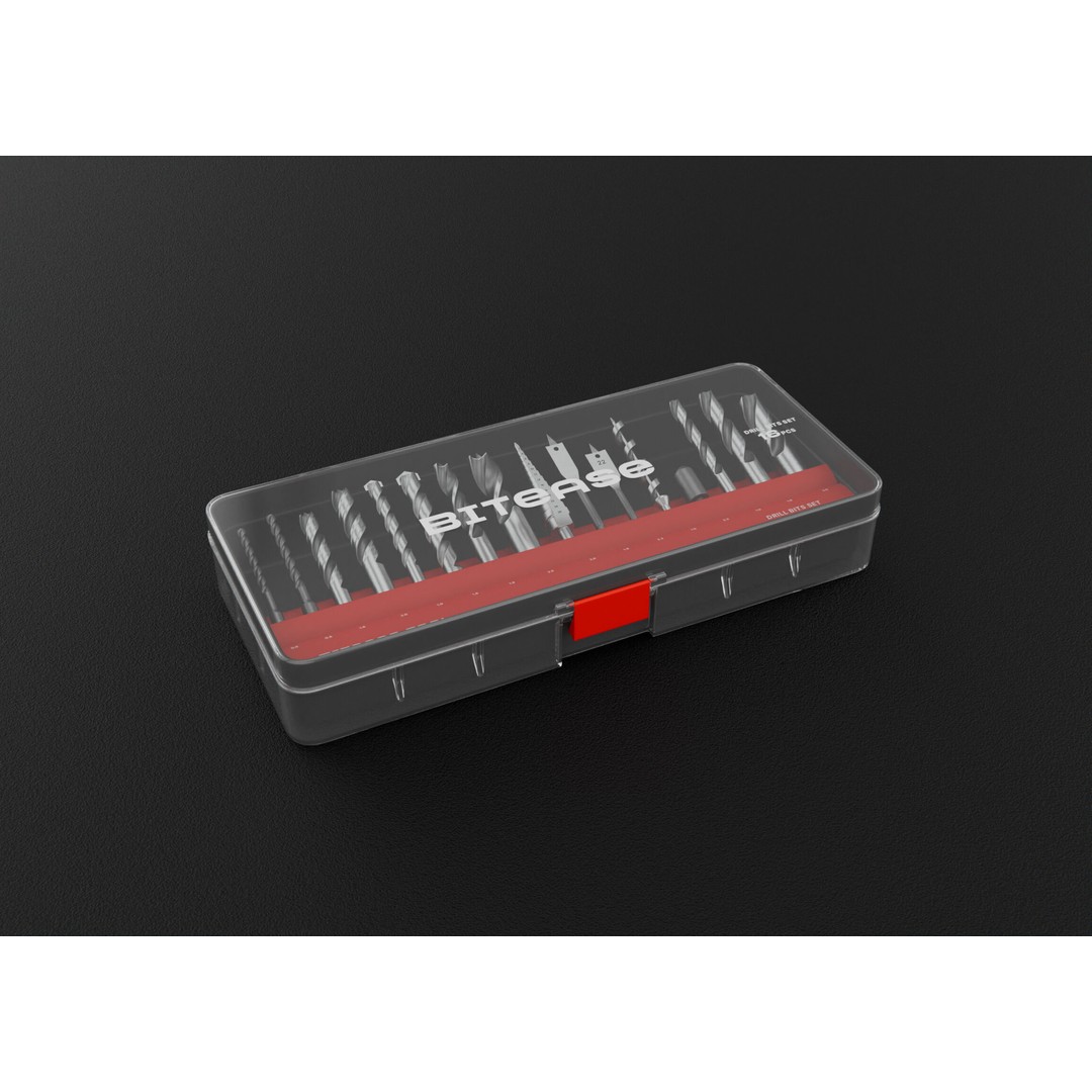Drill Bits 3D Model – Versatile Set for Wood and Metal, FBX - View 3