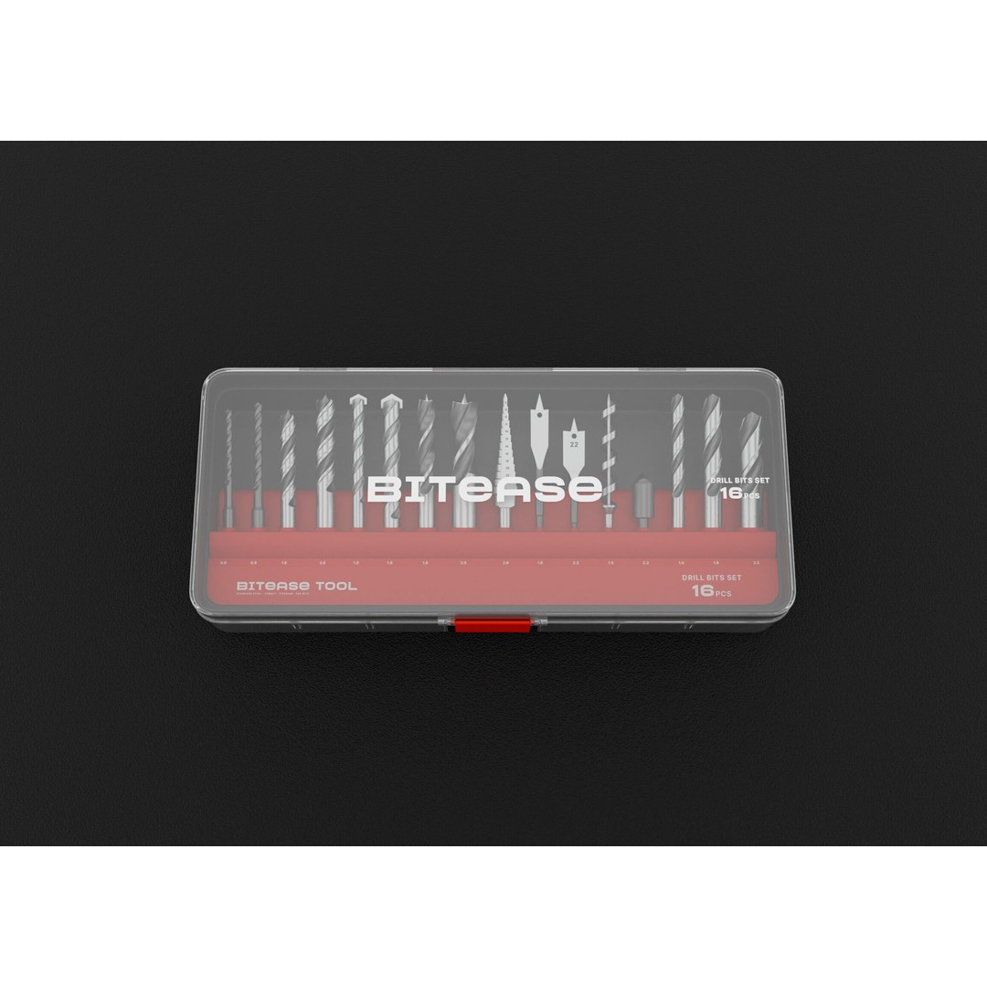 Drill Bits 3D Model – Versatile Set for Wood and Metal, FBX - View 4