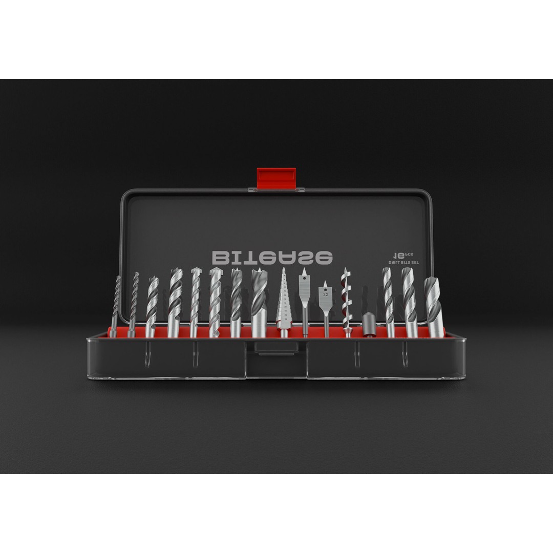 Drill Bits 3D Model – Versatile Set for Wood and Metal, FBX - View 7