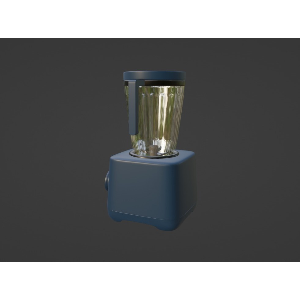 Blender 3D Model – Compact Matte Navy Blue Kitchen Blender - View 4