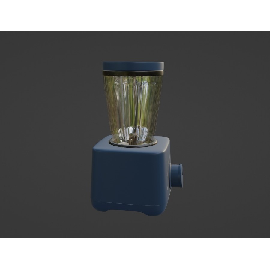 Blender 3D Model – Compact Matte Navy Blue Kitchen Blender - View 5