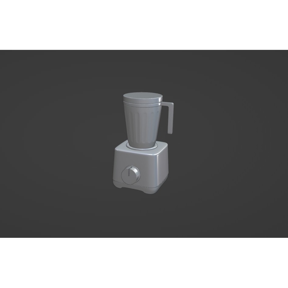 Blender 3D Model – Compact Matte Navy Blue Kitchen Blender - View 7