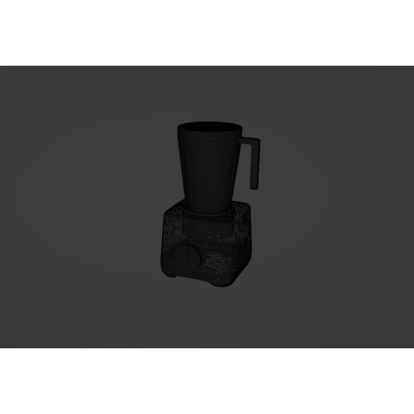 Blender 3D Model – Compact Matte Navy Blue Kitchen Blender - View 8