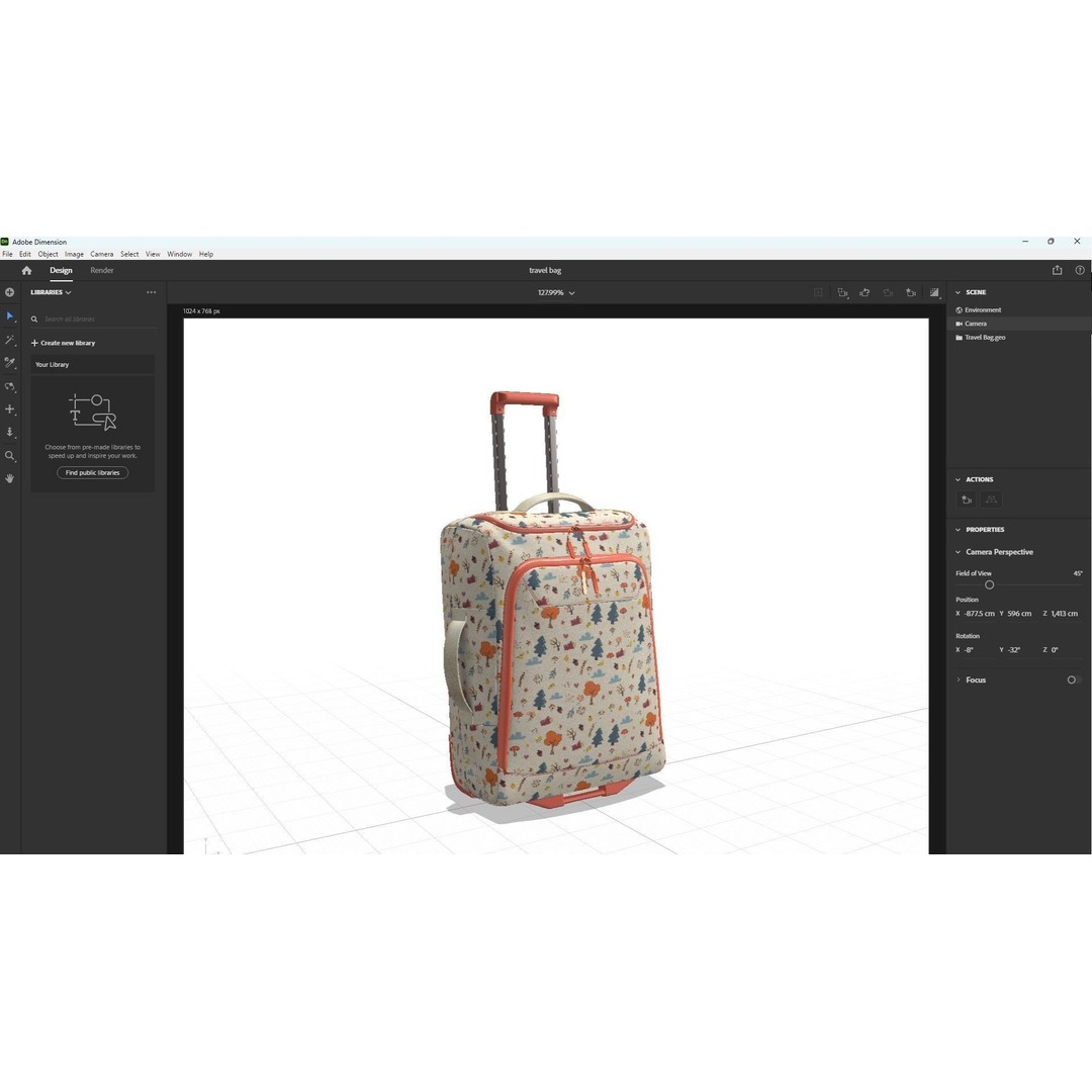 Travel Bag 3D Model – Low Poly PBR Asset for Various Uses, FBX, OBJ - View 19