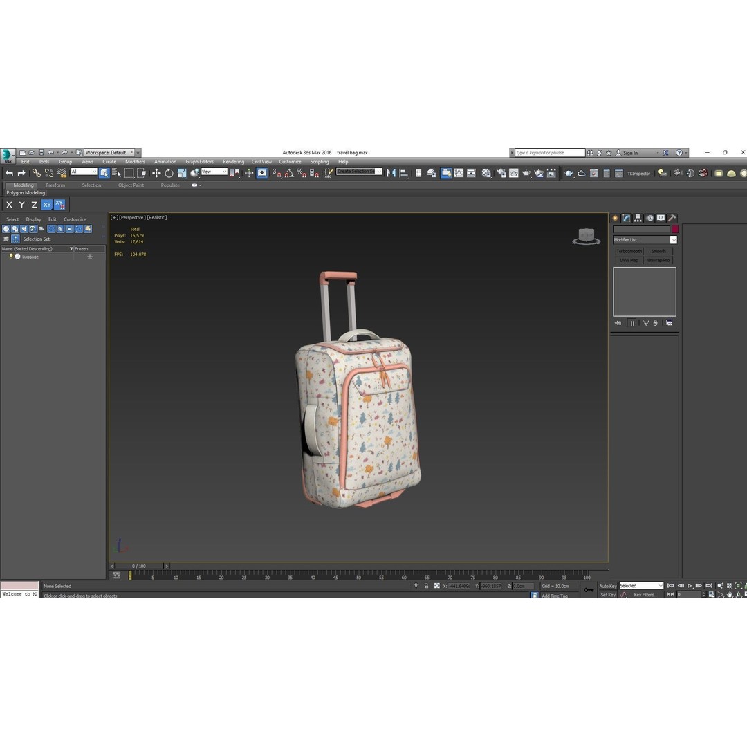 Travel Bag 3D Model – Low Poly PBR Asset for Various Uses, FBX, OBJ - View 23