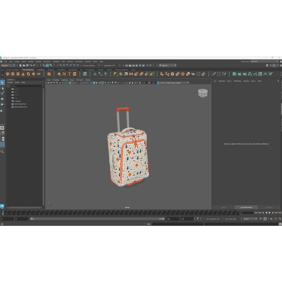 Travel Bag 3D Model – Low Poly PBR Asset for Various Uses, FBX, OBJ - View 24