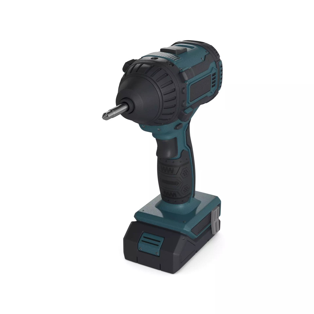 Impact Driver 3D Model – Rugged Low Poly Tool, FBX